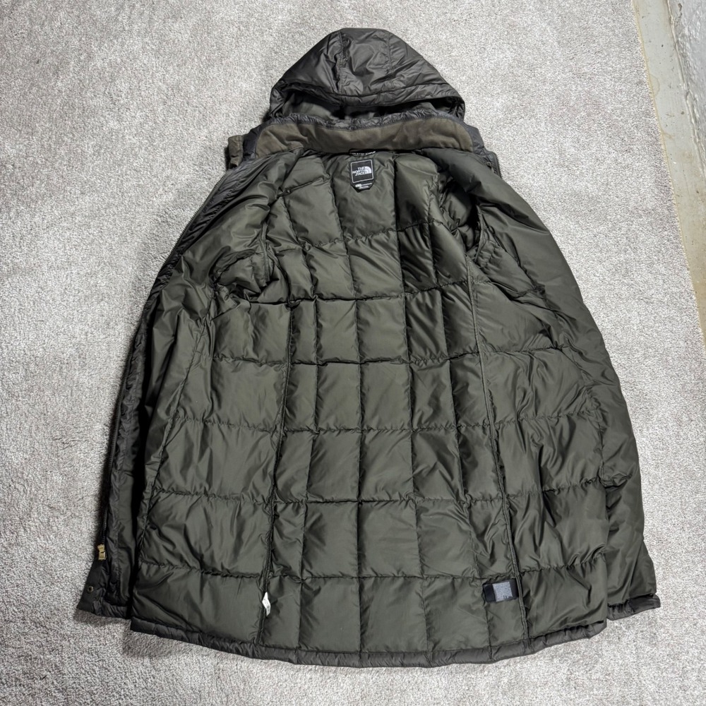 The North Face Metropolis Parka Womens XL Dark Olive Green Down Puffer Coat - Picture 3 of 15